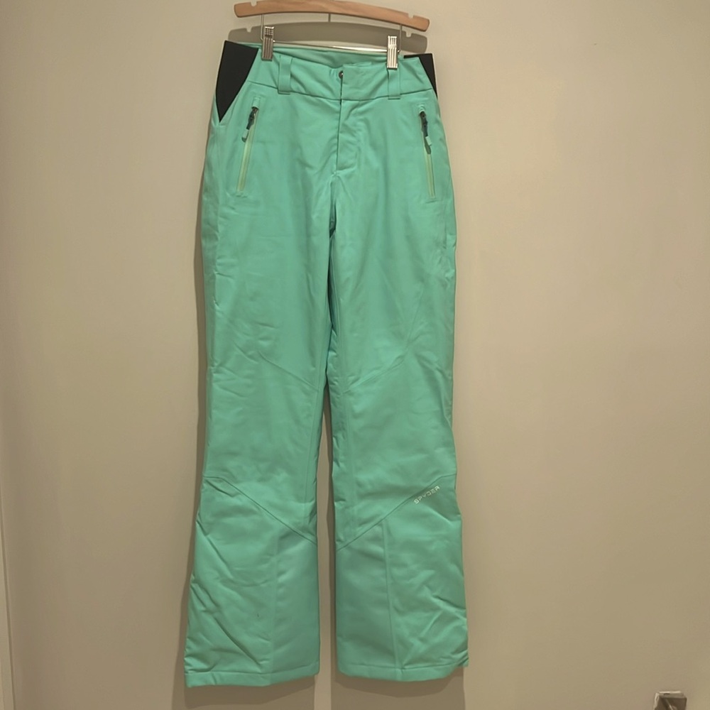 Spyder women size 4 mint color ski pants